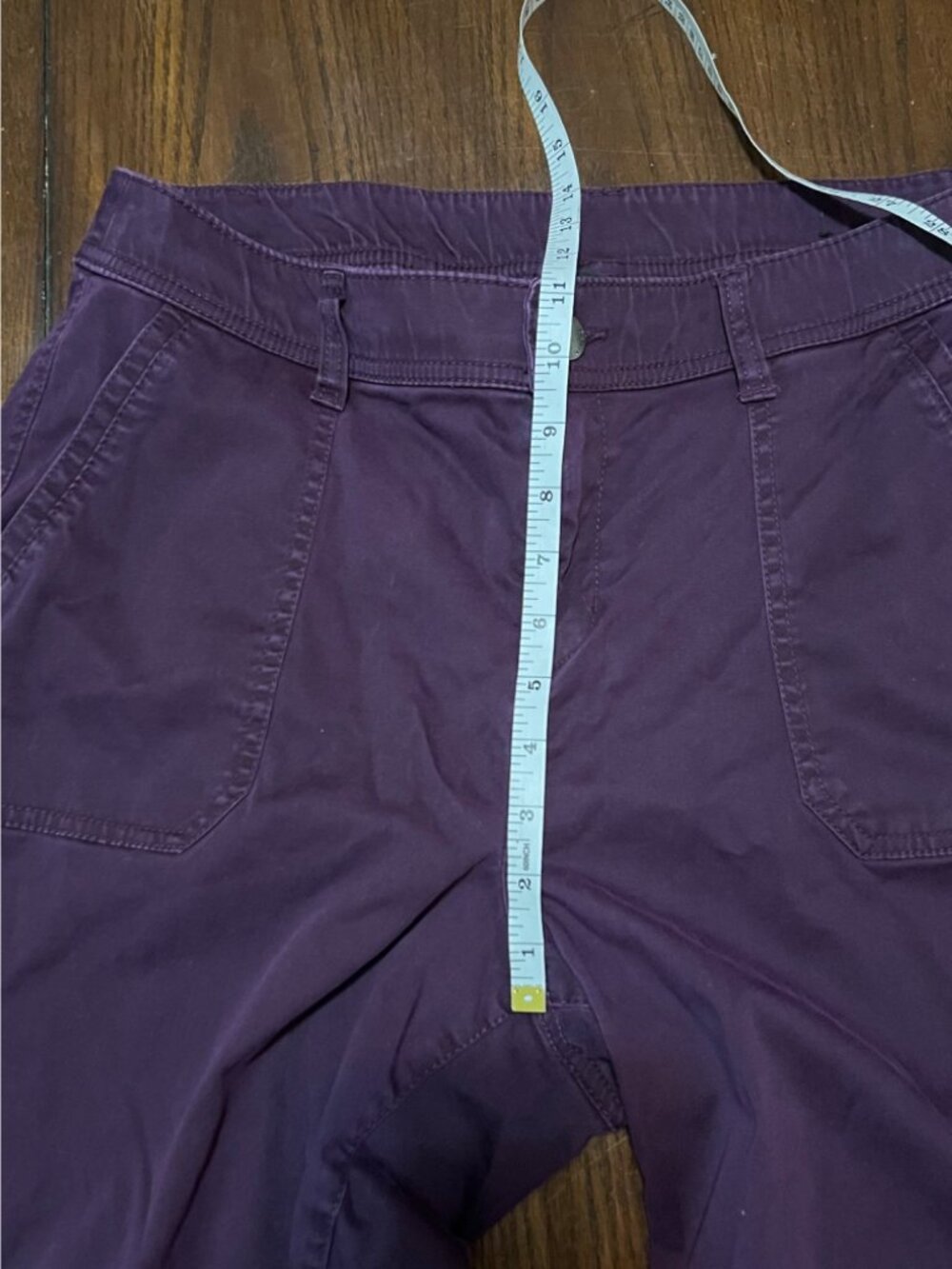 Lane Bryant Purple High Rise Chino Pants Zip Ankle Skinny Slim Stretch 16 - Picture 7 of 8